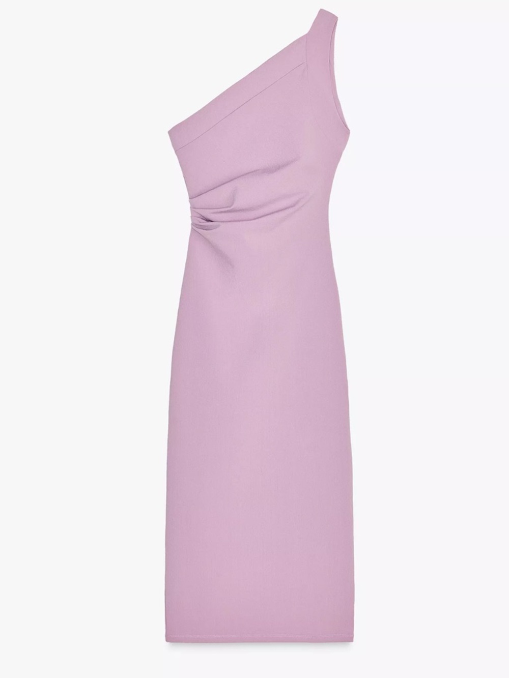 Zara One-Shoulder Lavender Sheath Dress